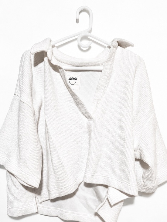 aerie Sweaters - Aerie White Textured Knit Sweater Top